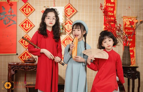 ảnh tết cho bé