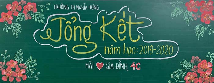 Trang trí bảng kỷ yếu
